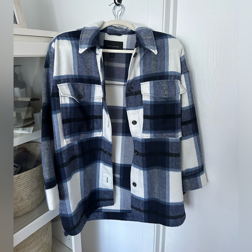 CLEAR OUT SALE banana republic plaid shirt jacket